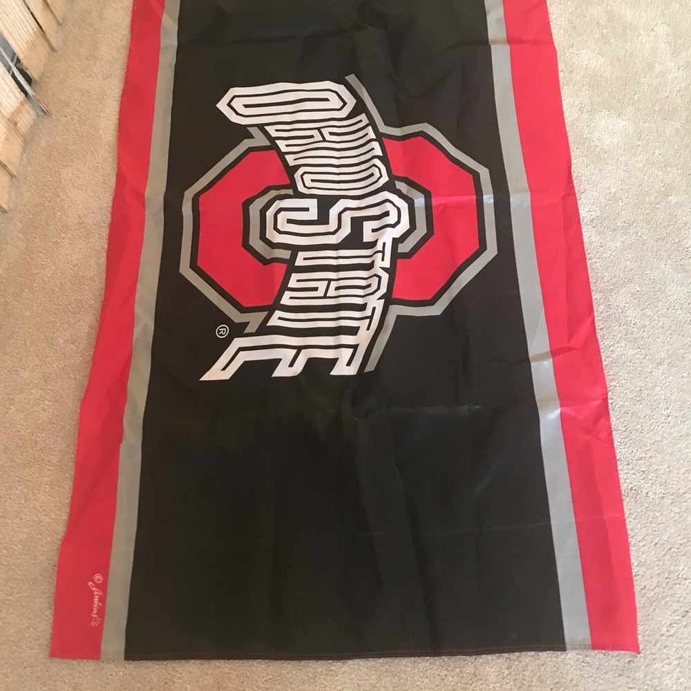 Ohio State Buckeyes Flag - Black, Red & Gray large